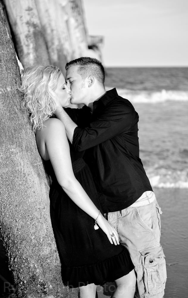 Kissing by the pier