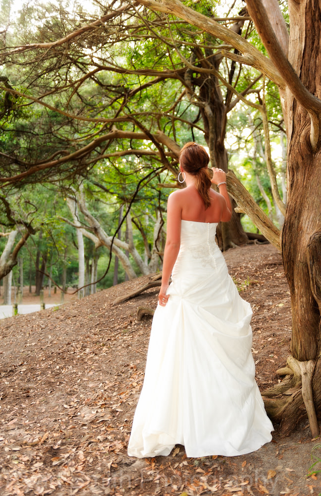 Bride by the oak oak trees - Myrtle Beach State Park