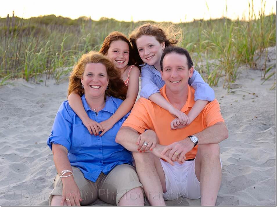 Happy family by the dunes - Myrtle Beach State Park