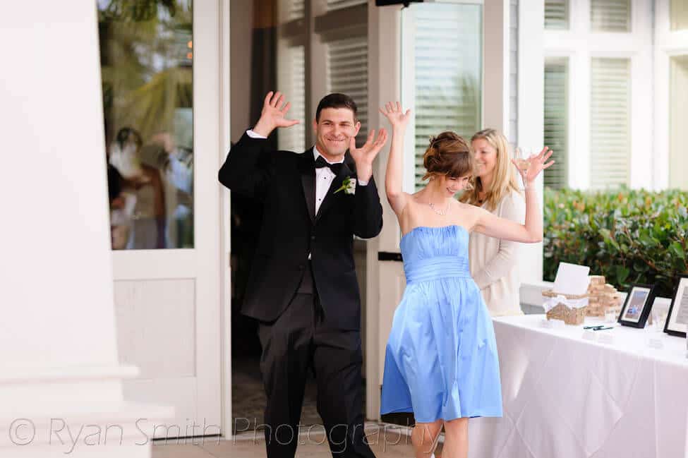 Bridal party coming into reception - Bald Head Island