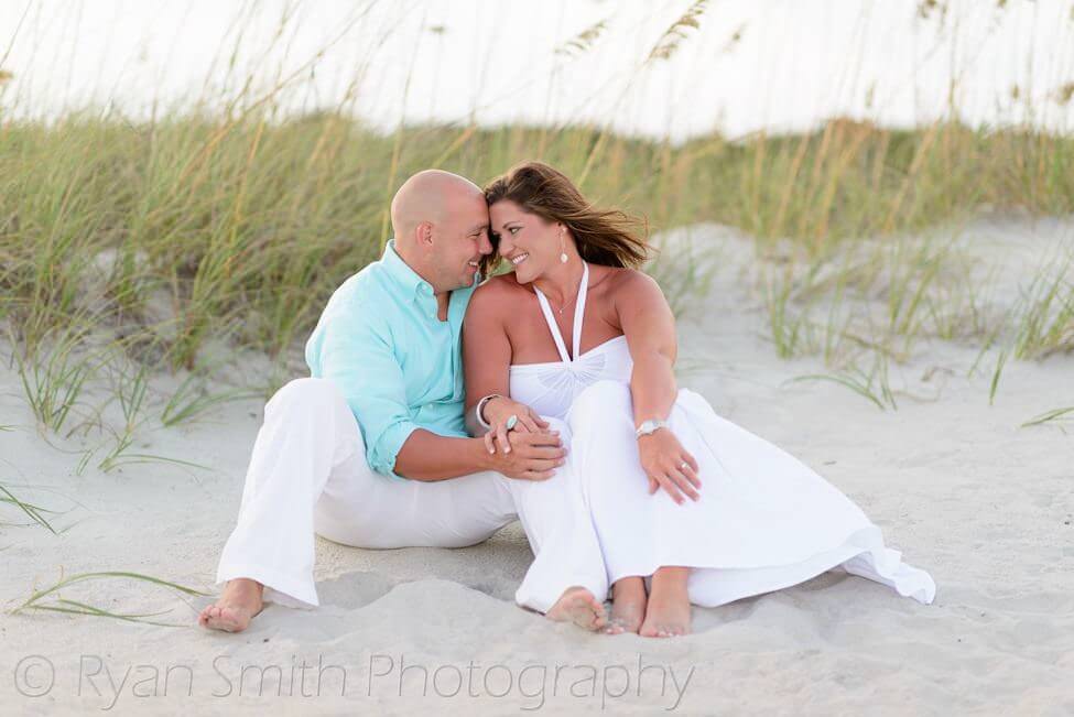 Engagement portrait in front of the dunes - Myrtle Beach State Park
