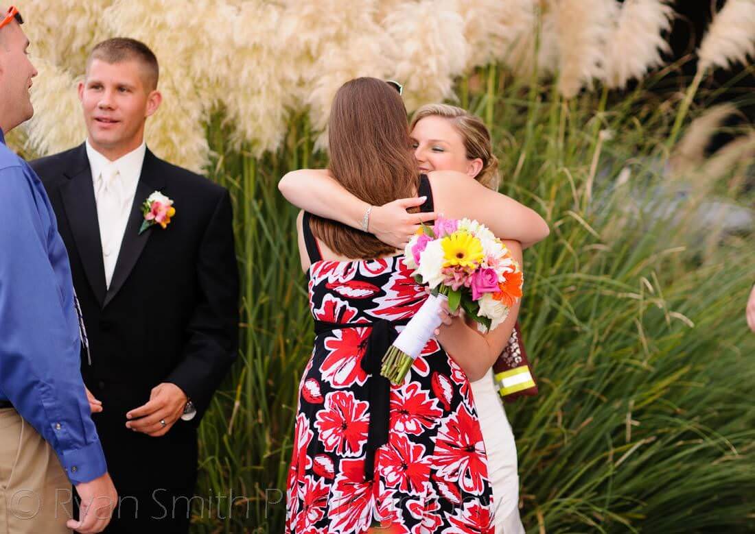 After ceremony hugs with the family - Caravelle Resort