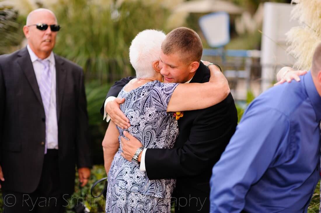 After ceremony hugs with the family - Caravelle Resort