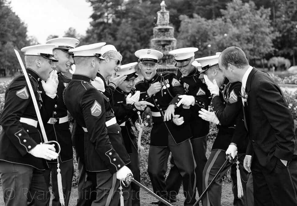 Groomsmen being silly - Brunswick Plantation, NC