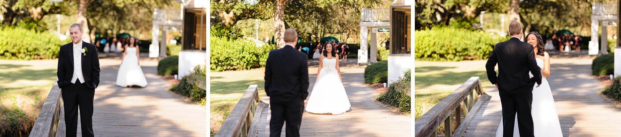 First look with bride and groom - Litchfield Country Club