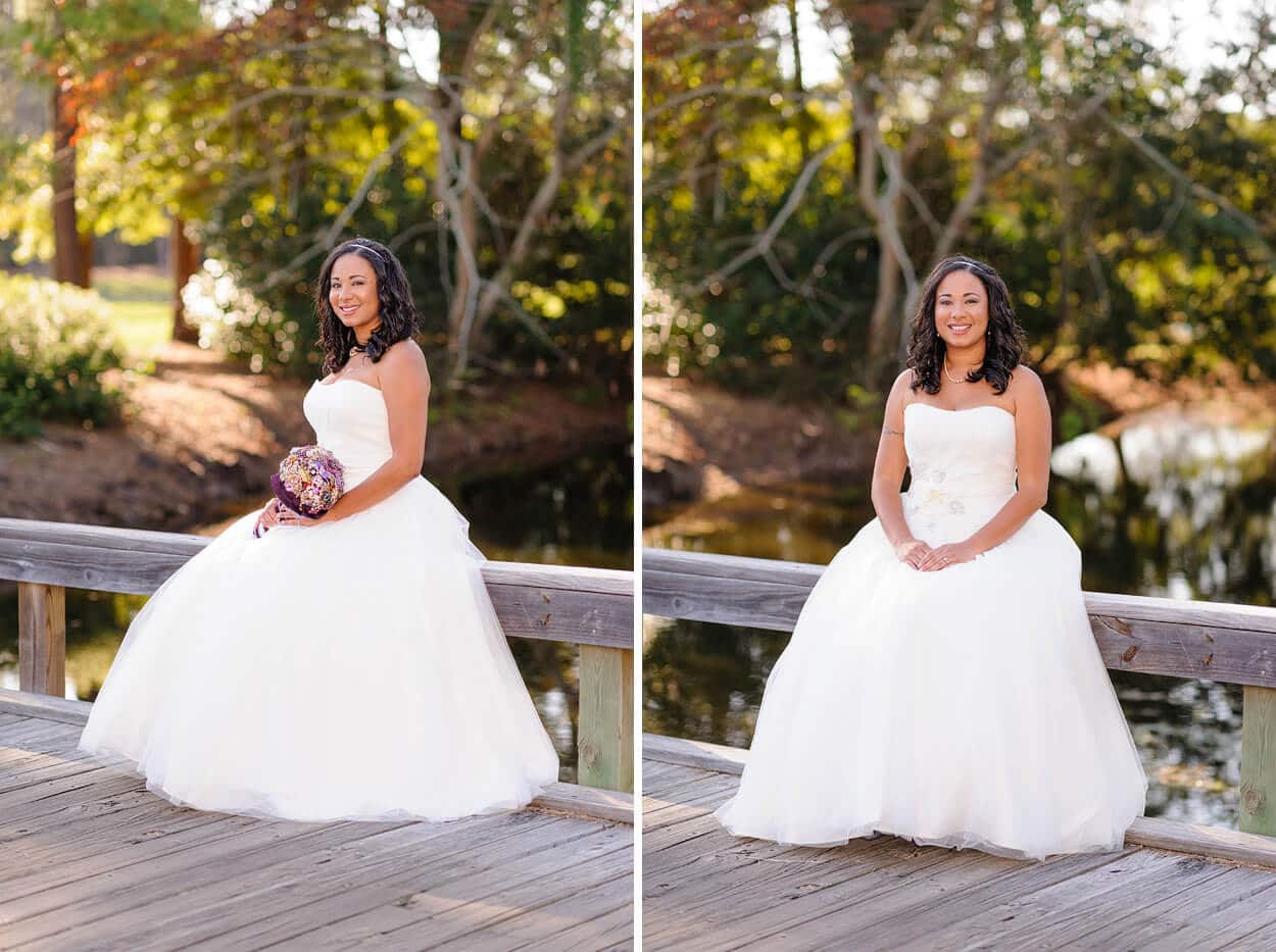 Portraits of the bride on the bridge - Litchfield Country Club