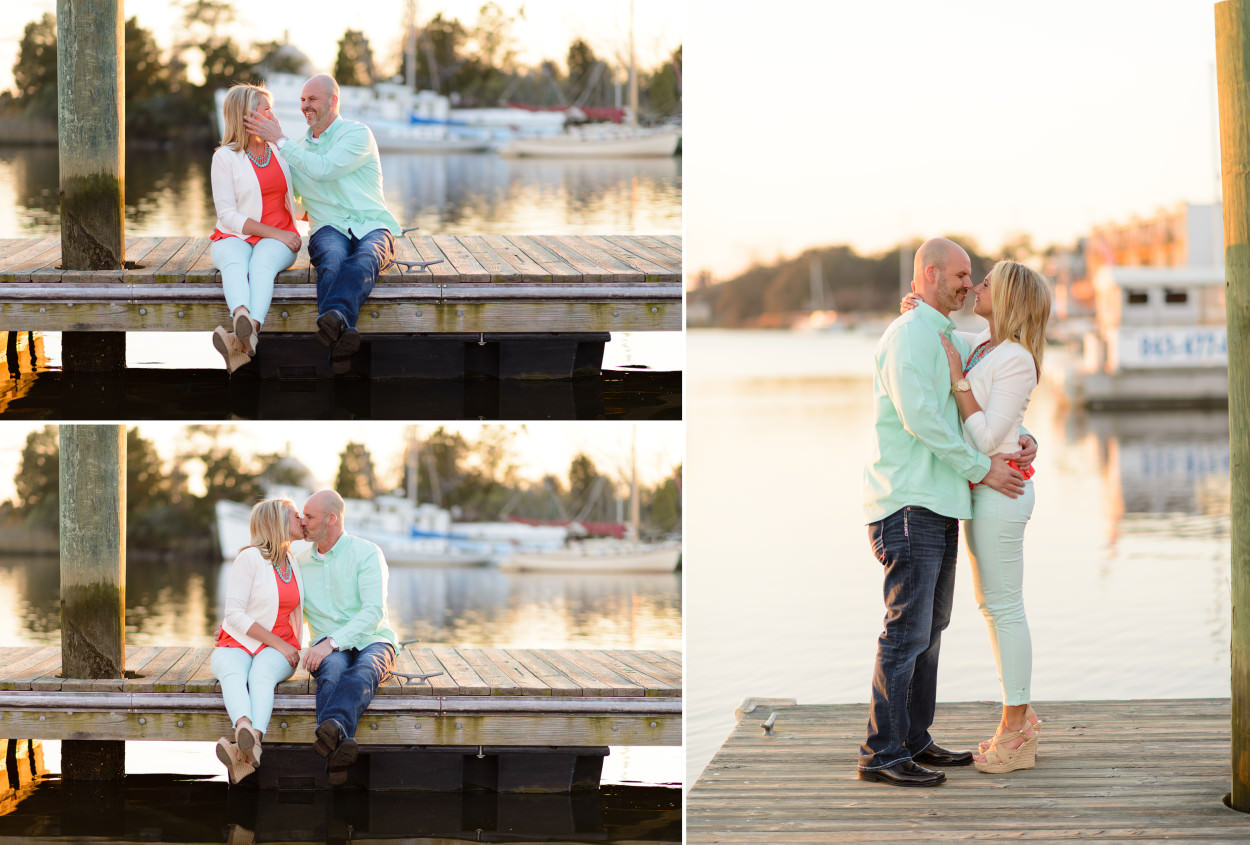 Couple sitting on the Georgetown Boat Docks