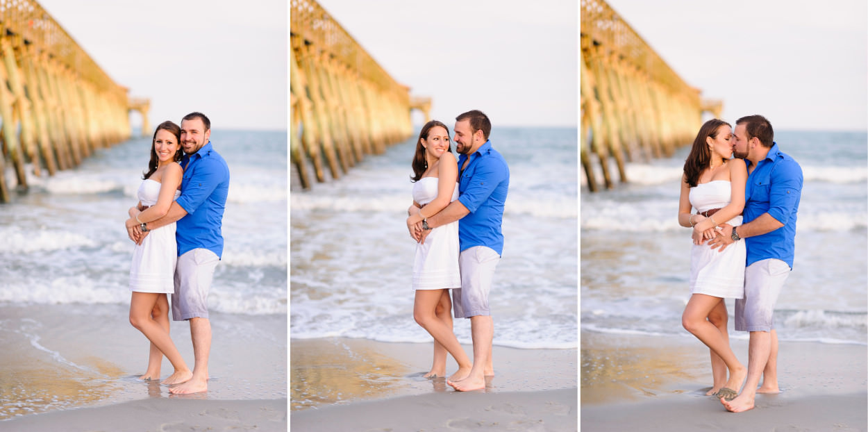 Prom type pose in front of the pier