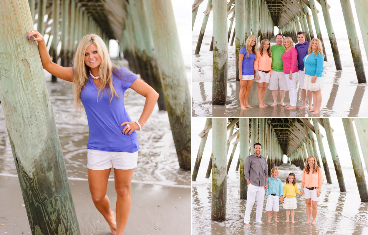 Family portraits under the Myrtle Beach State Park pier