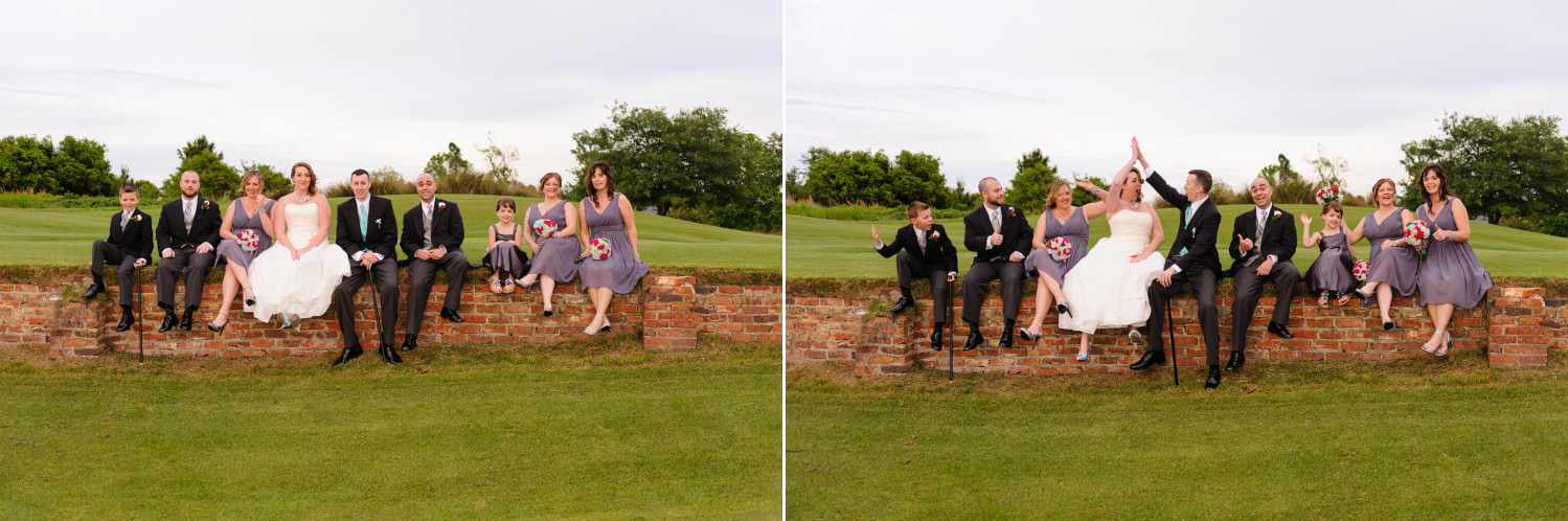 Pictures of the wedding part sitting together