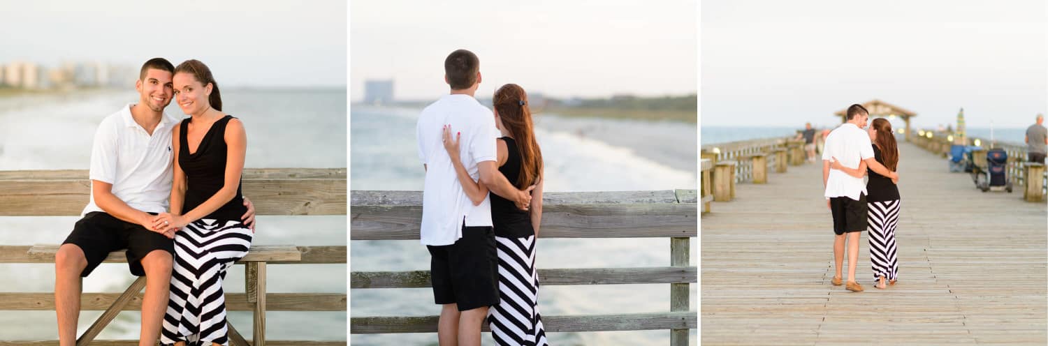 Engagement pictures on the pier