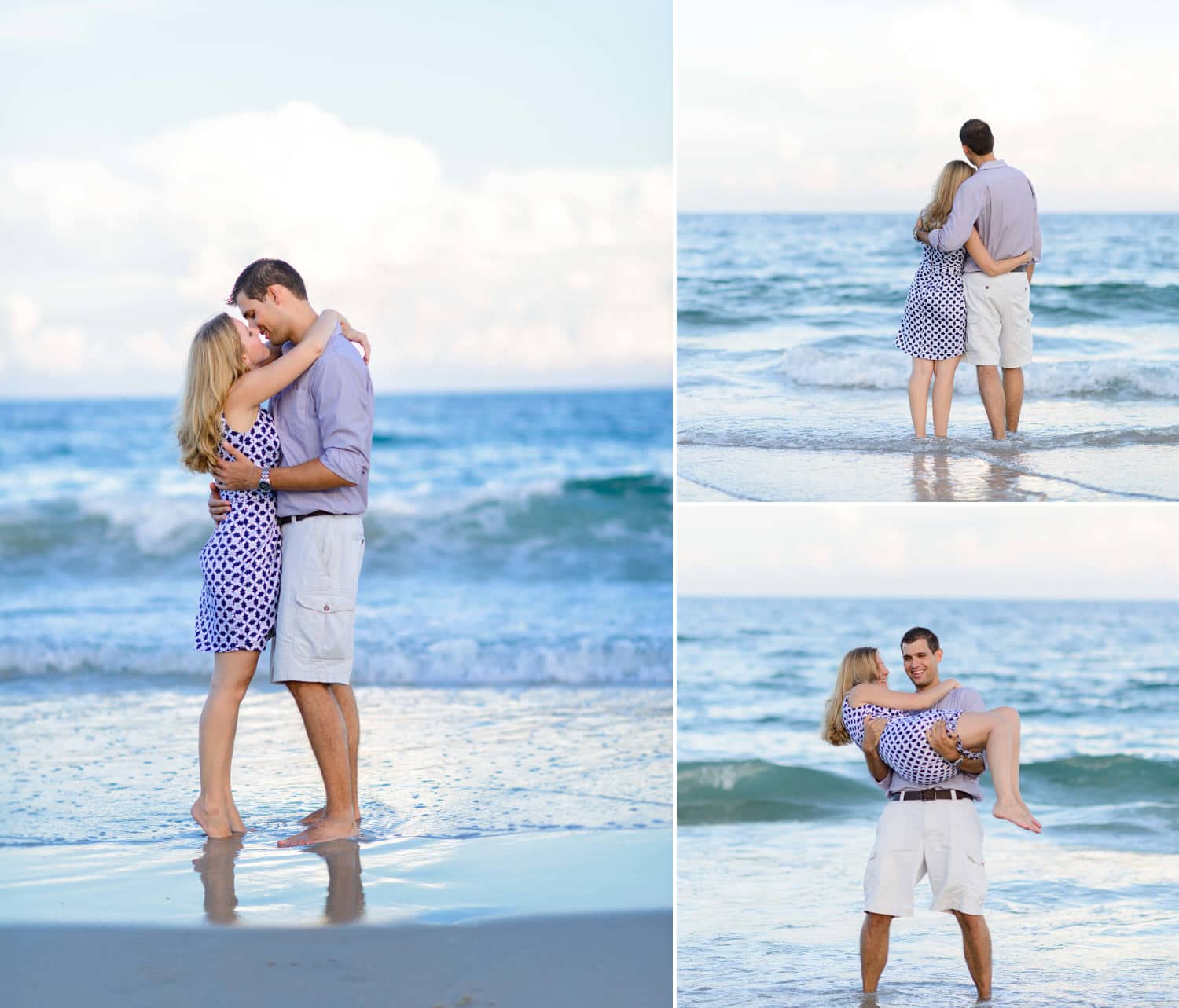 Kiss in front of the ocean in Litchfield