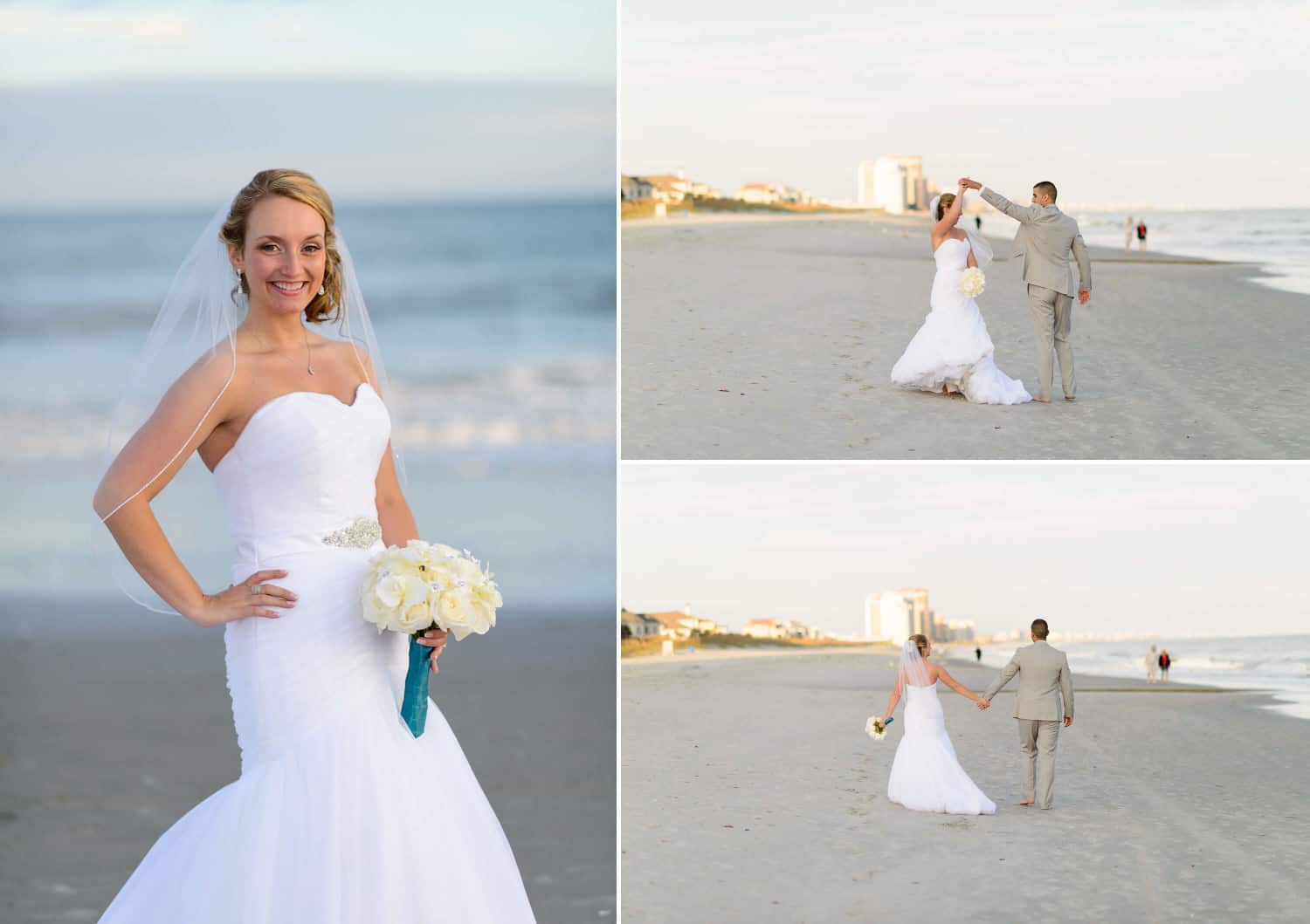 Sunset pictures of bride
