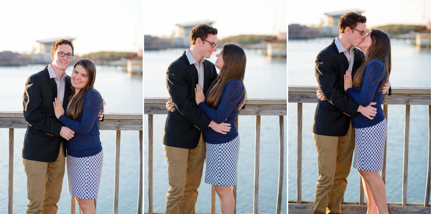 Engagement pictures with Wonderworks in the background