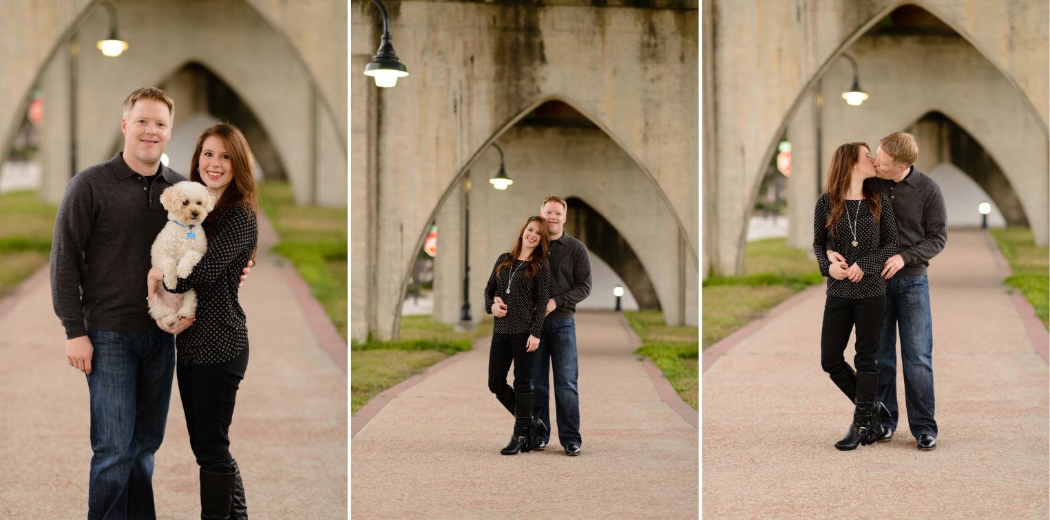 Couple under the old Conway Bridge