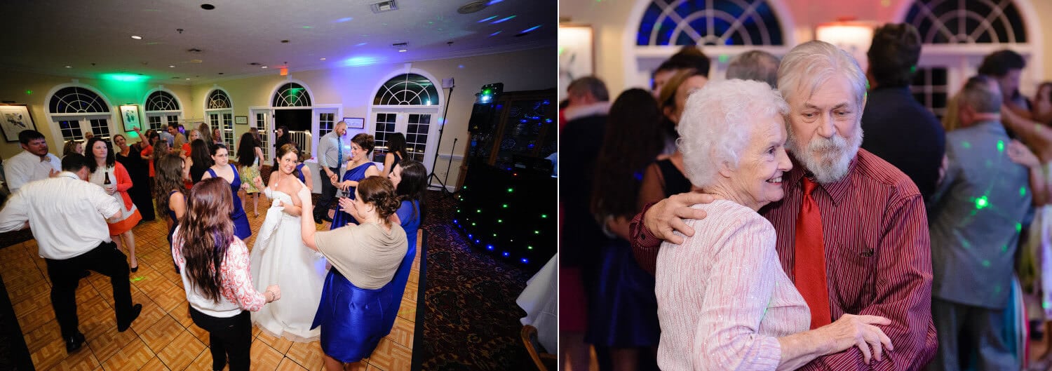 Grandparents dancing at Wachesaw Plantation