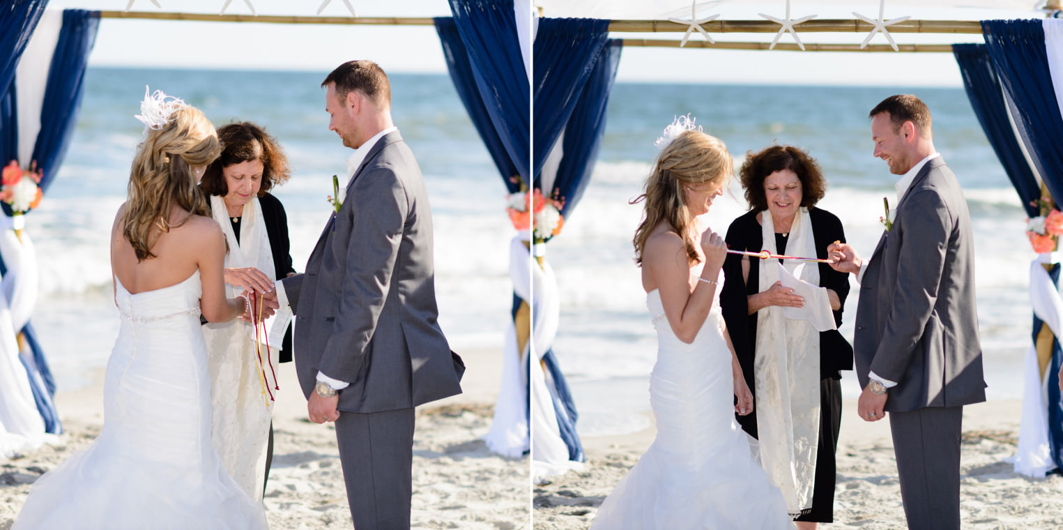 Literally tying a knot during the ceremony
