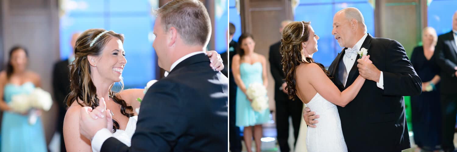 Bride dancing with father