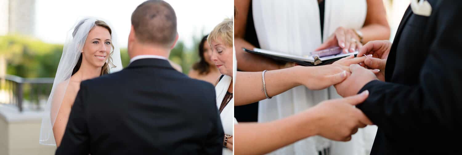 Bride getting emotional and exchanging of rings