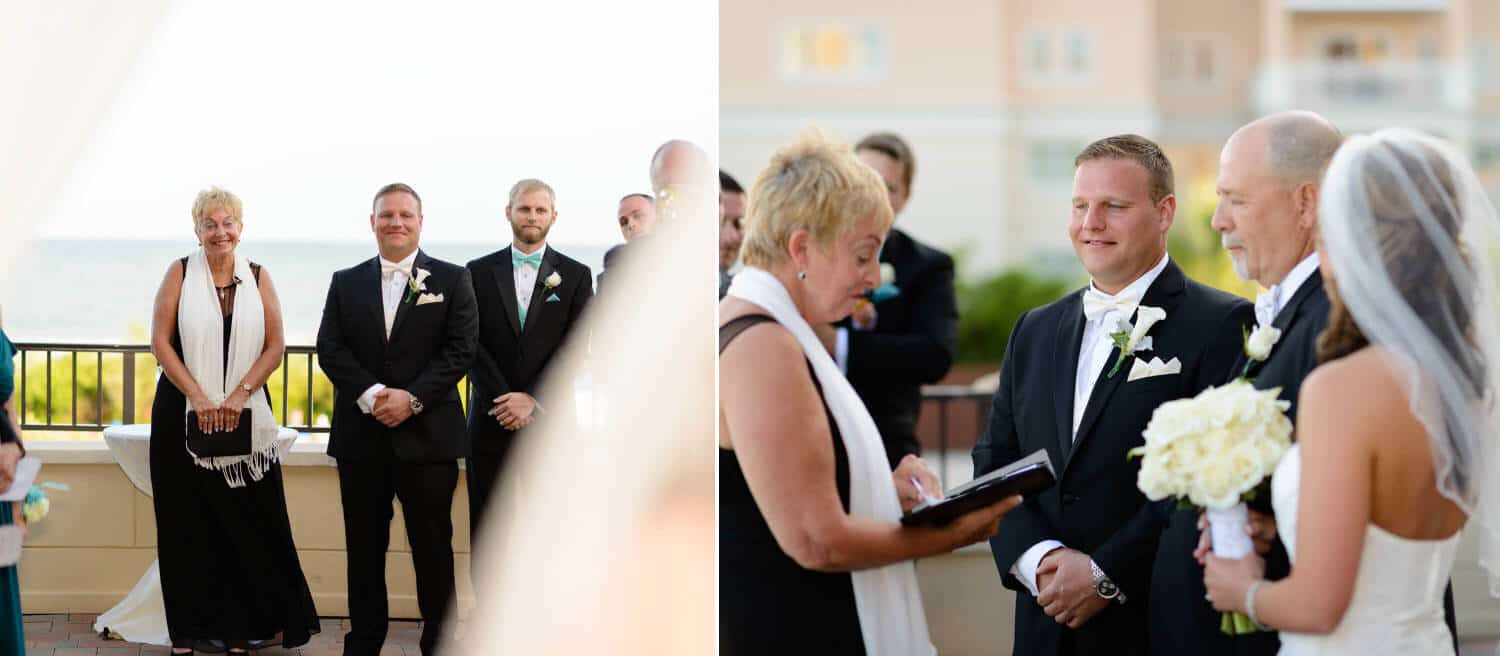 Wedding ceremony on the terrace