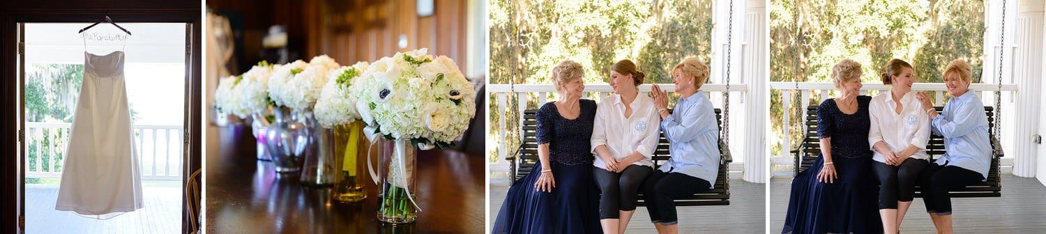 Bride with mom before the wedding