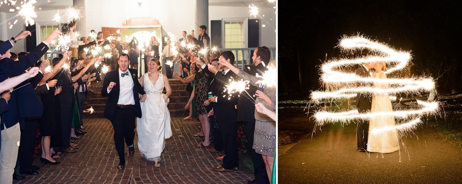 Having fun with sparklers