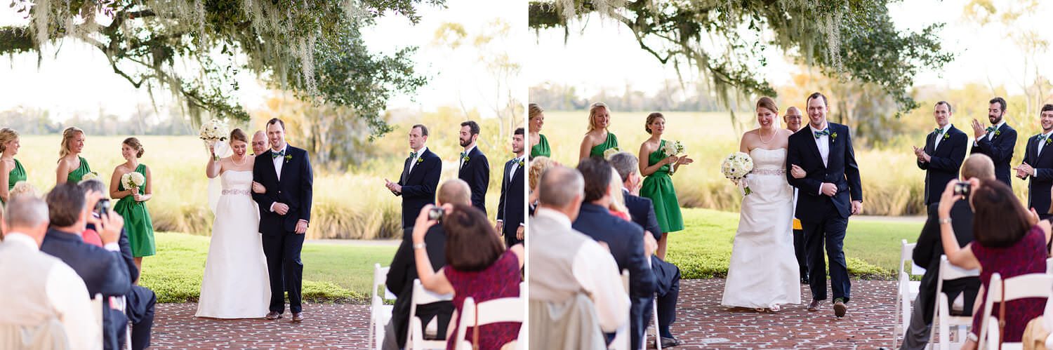 Just married walking down the isle, notice the focus accuracy of the D810