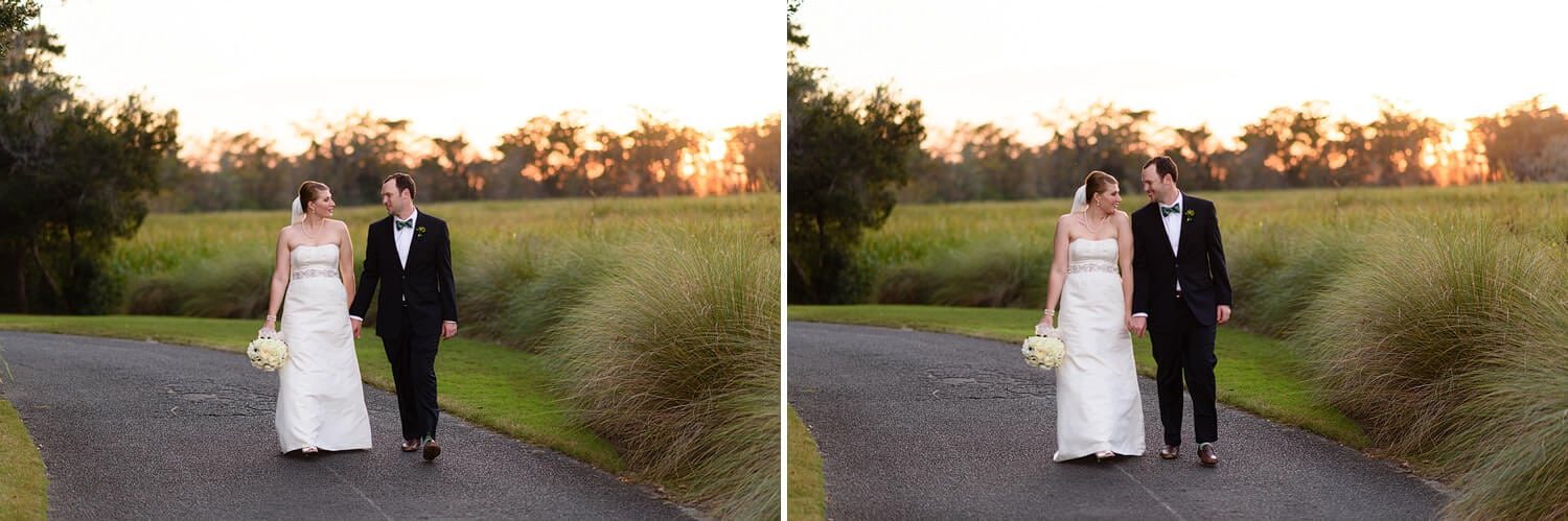 Walking to reception