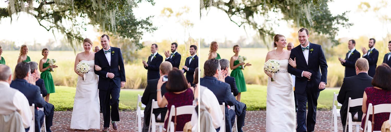 Just married walking down the isle, notice the focus accuracy of the D810