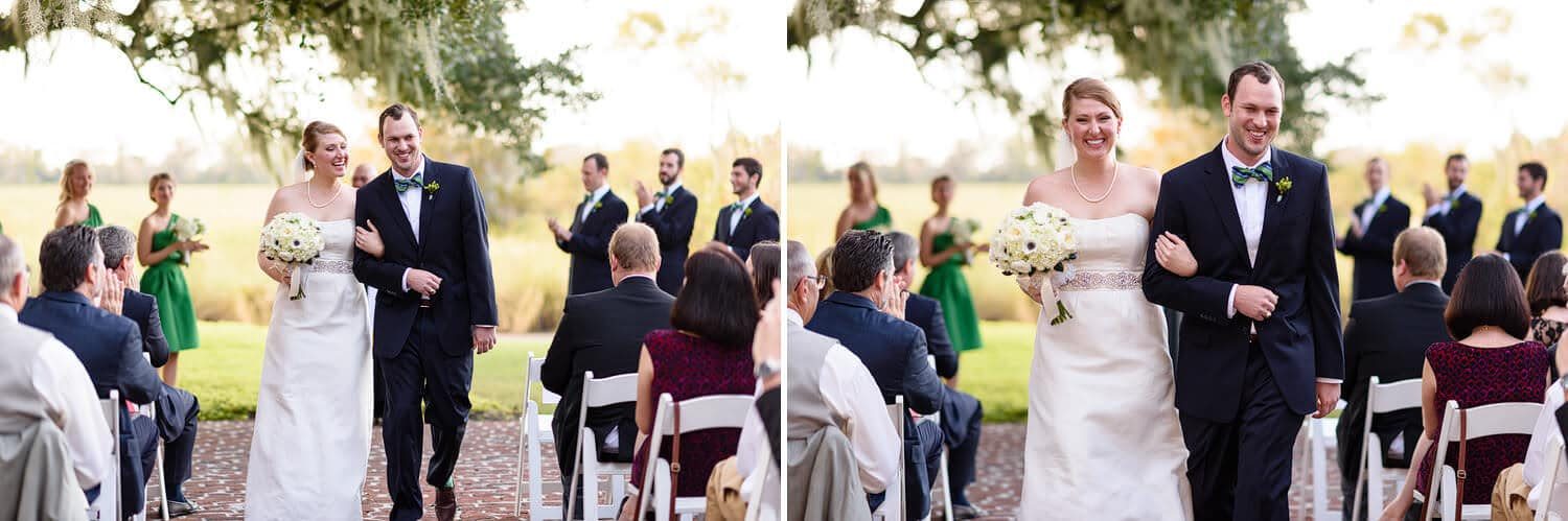 Just married walking down the isle, notice the focus accuracy of the D810