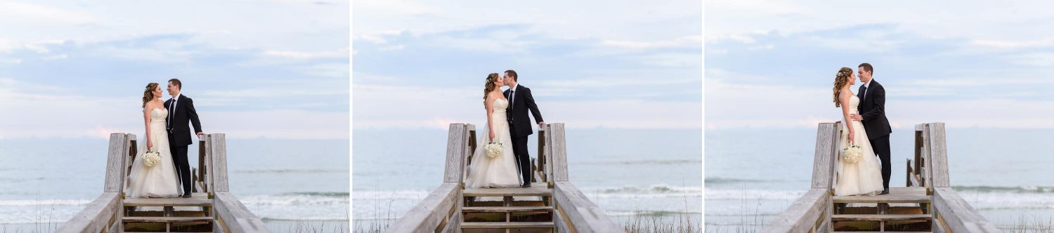Couple on the ocean walkway
