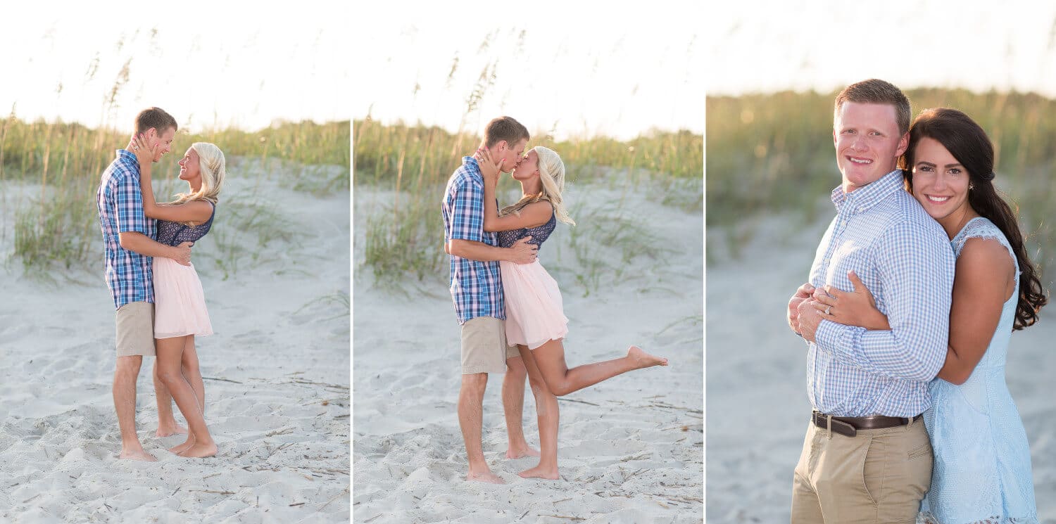 Young couple in front of the dunes - Myrtle Beach State Park