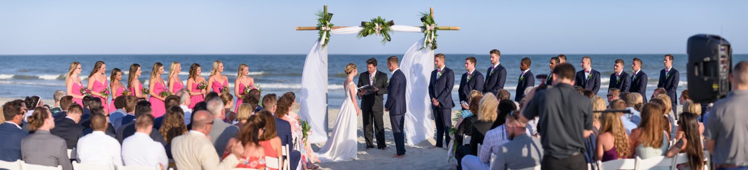 Panorama of beach ceremony -  Grande Dunes Ocean Club