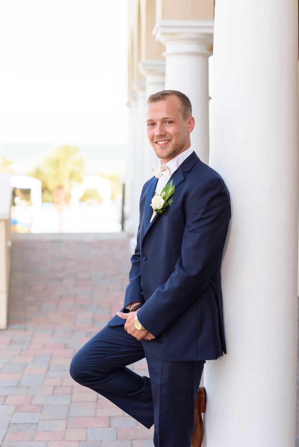 Portrait of groom before the ceremony -  Grande Dunes Ocean Club
