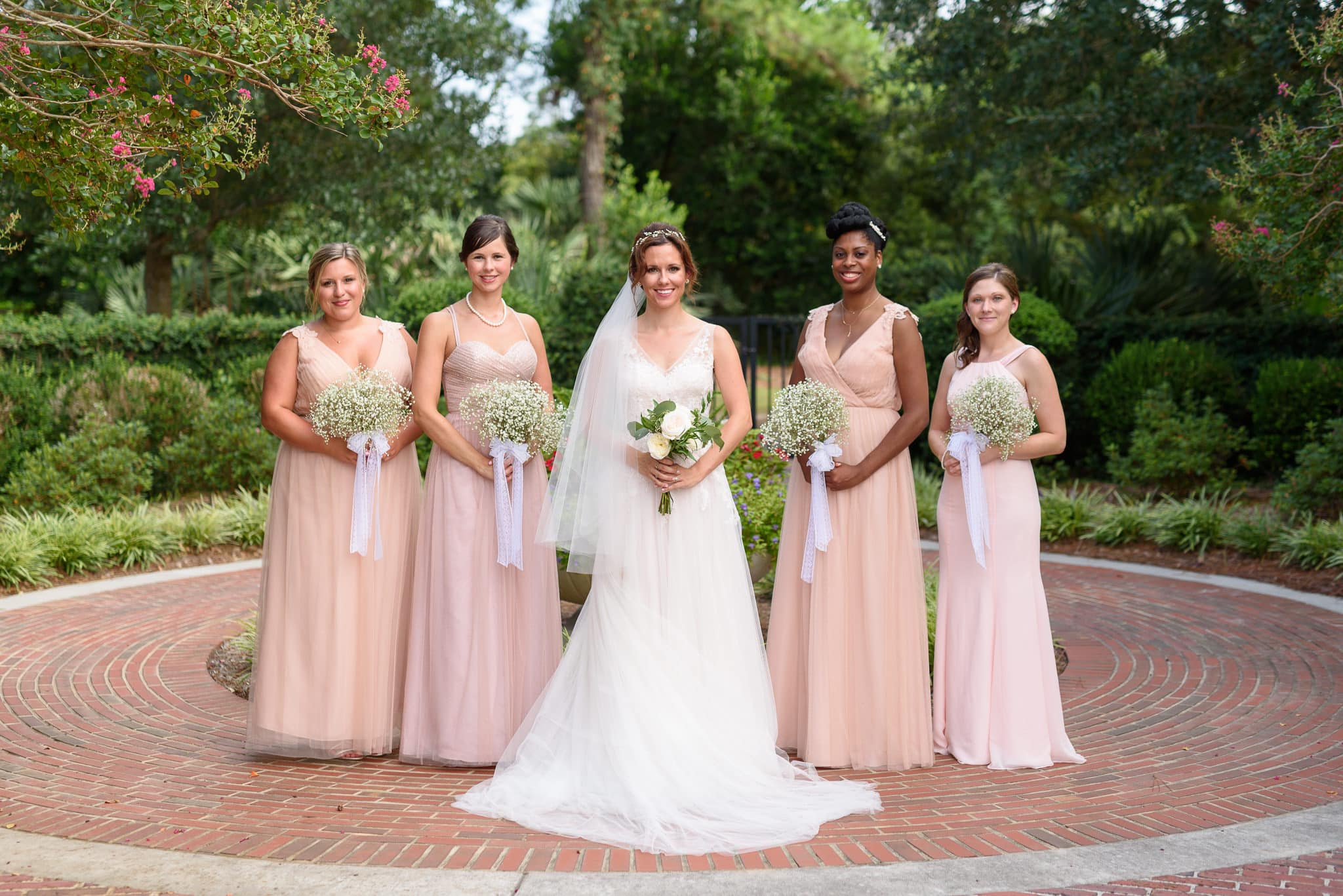 Bridesmaids standing together Pine Lakes Country Club