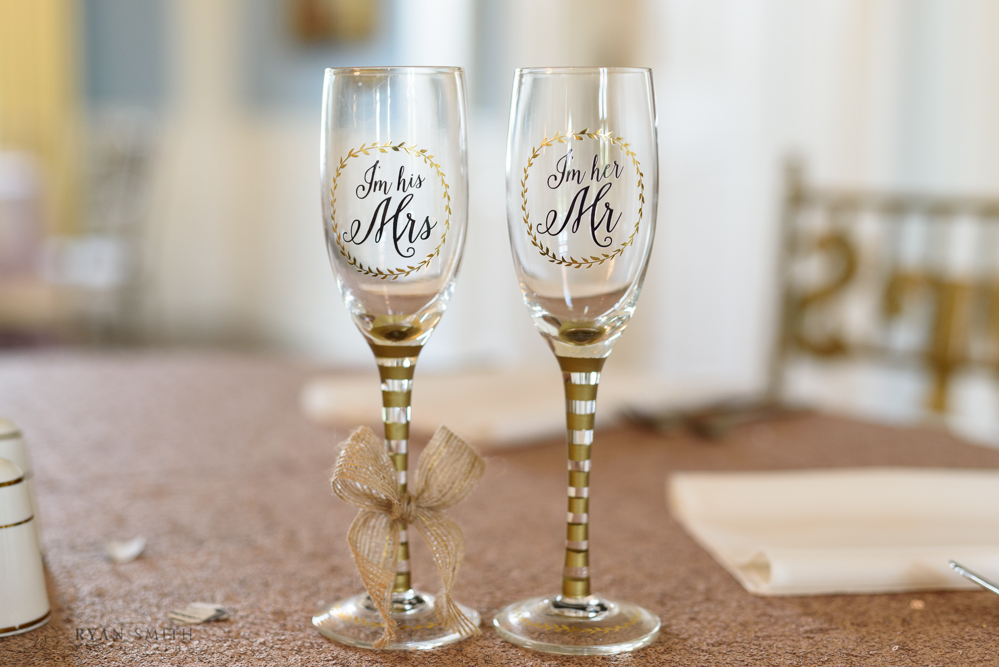 His and her wine glasses - Pine Lakes Country Club