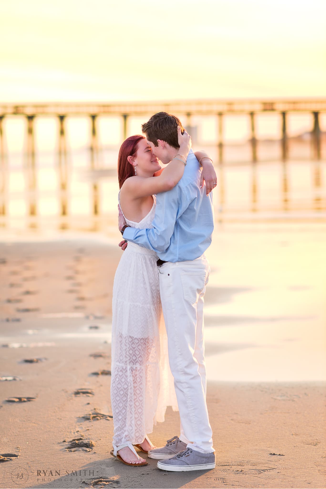 First kiss after proposal - Myrtle Beach State Park
