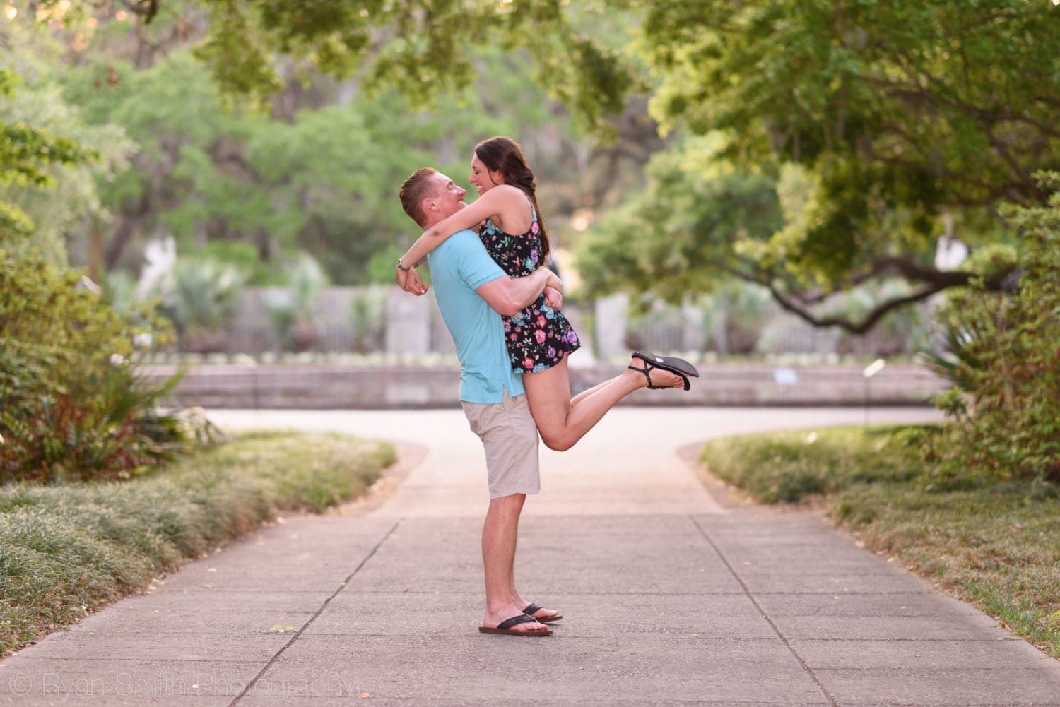 Lifting in the air for a kiss - Brookgreen Gardens