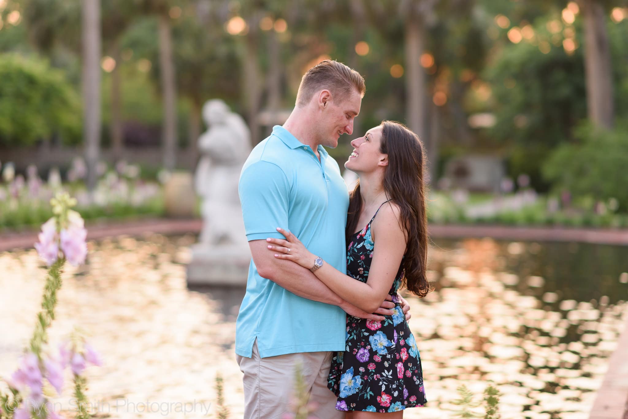 Smiling at each other in the Palmetto Garden - Brookgreen Gardens