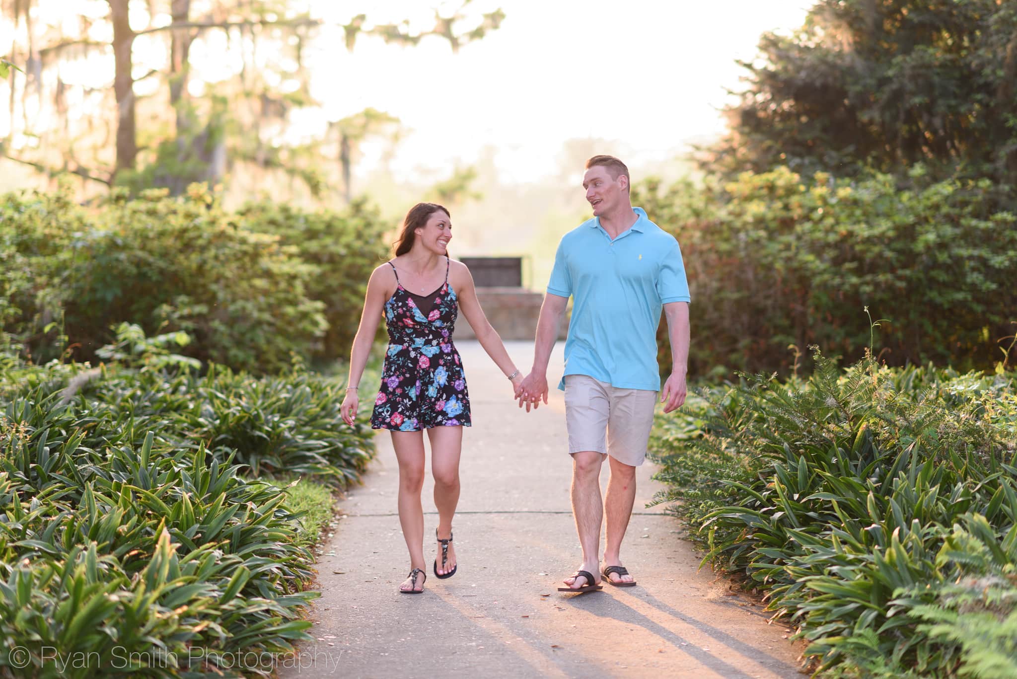 Walking together in the Rosen Carolina Terrace - Brookgreen Gardens