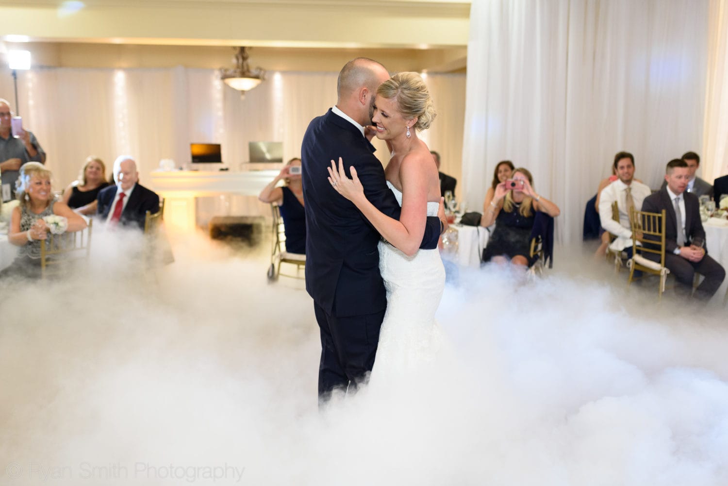 First dance with fog on the dance floor - Members Club - Grande Dunes