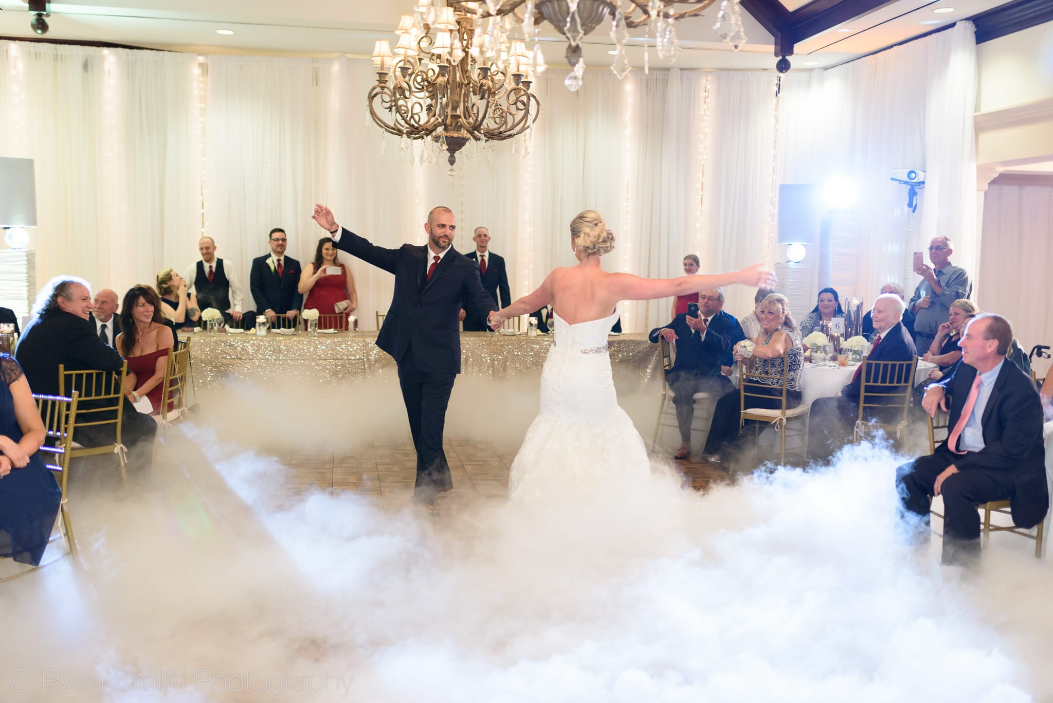 First dance with fog on the dance floor - Members Club - Grande Dunes