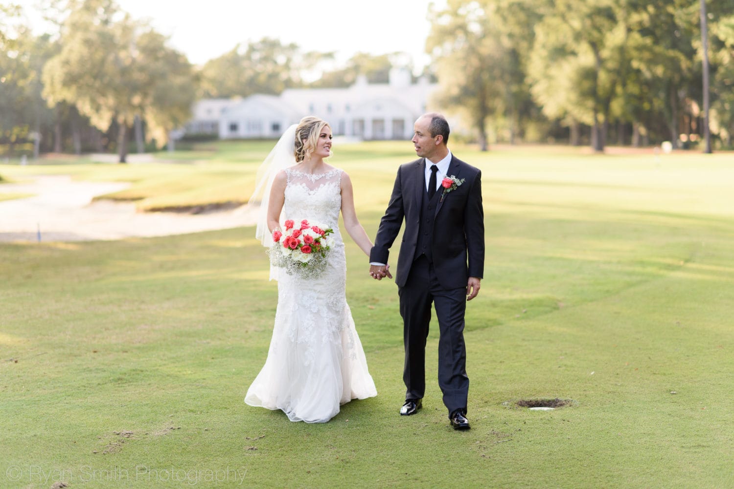 Walking down the golf course together - Pawleys Plantation