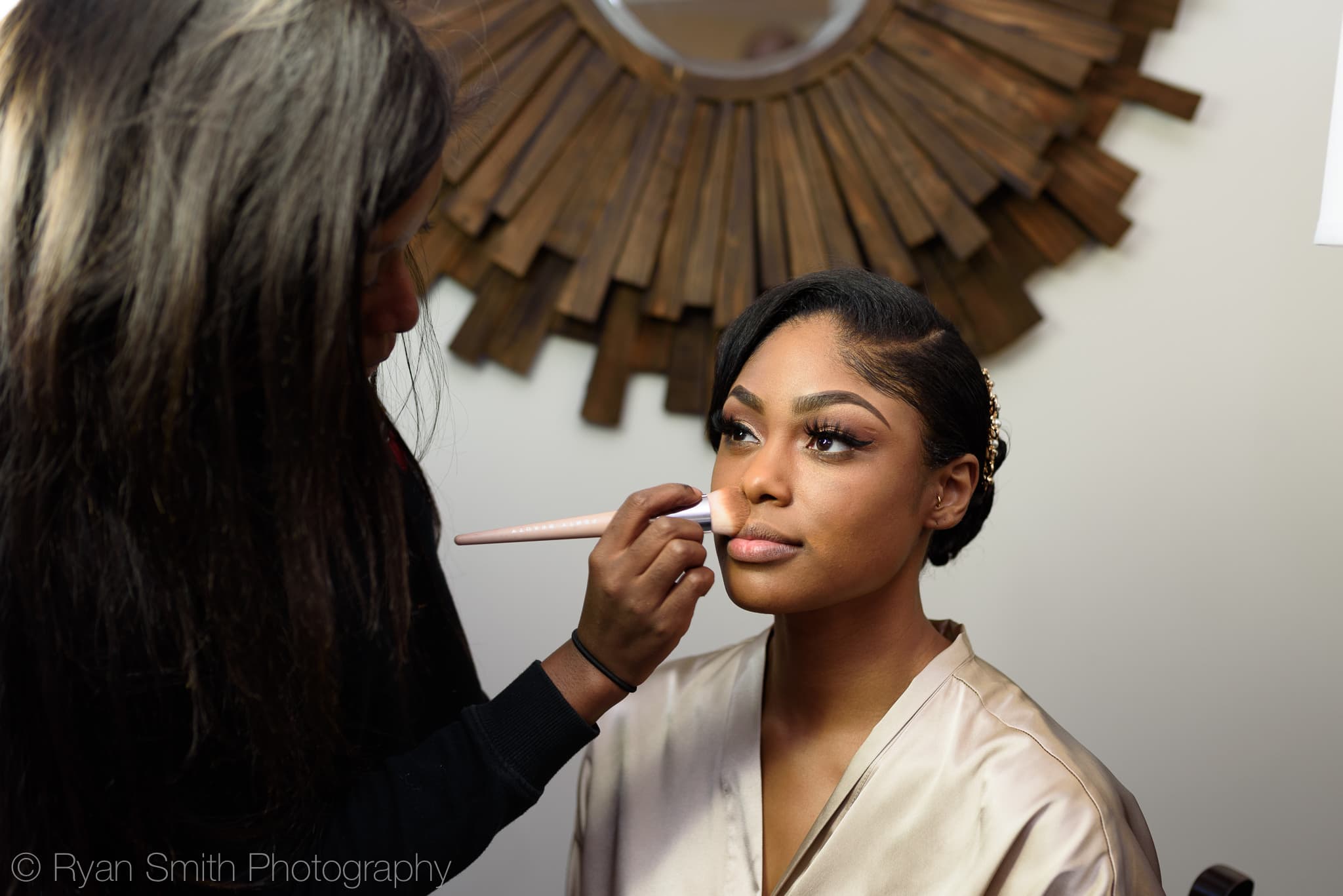 Bride getting makeup - Doubletree Resort by Hilton Myrtle Beach