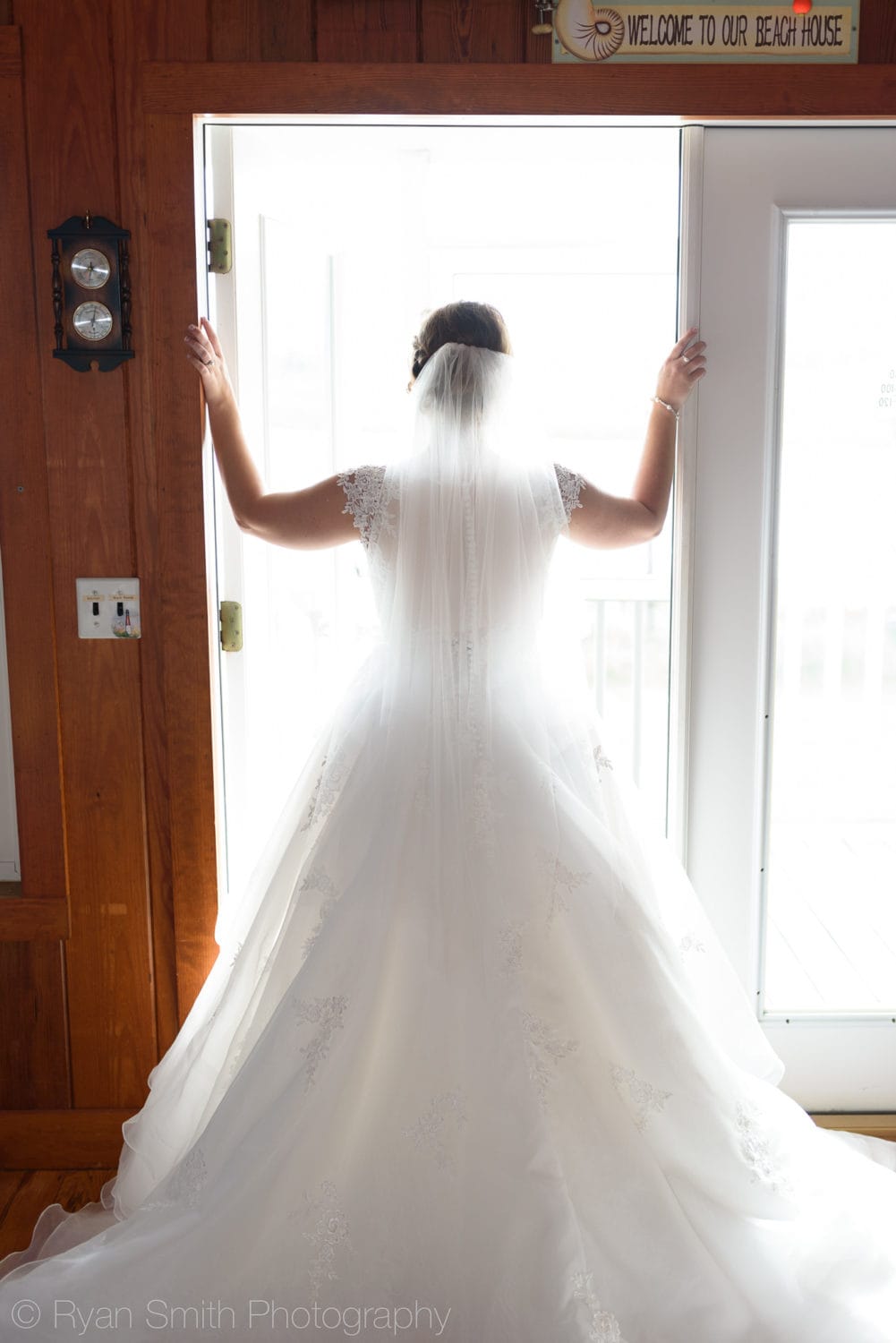 Bride standing in the doorway - Pawleys Island