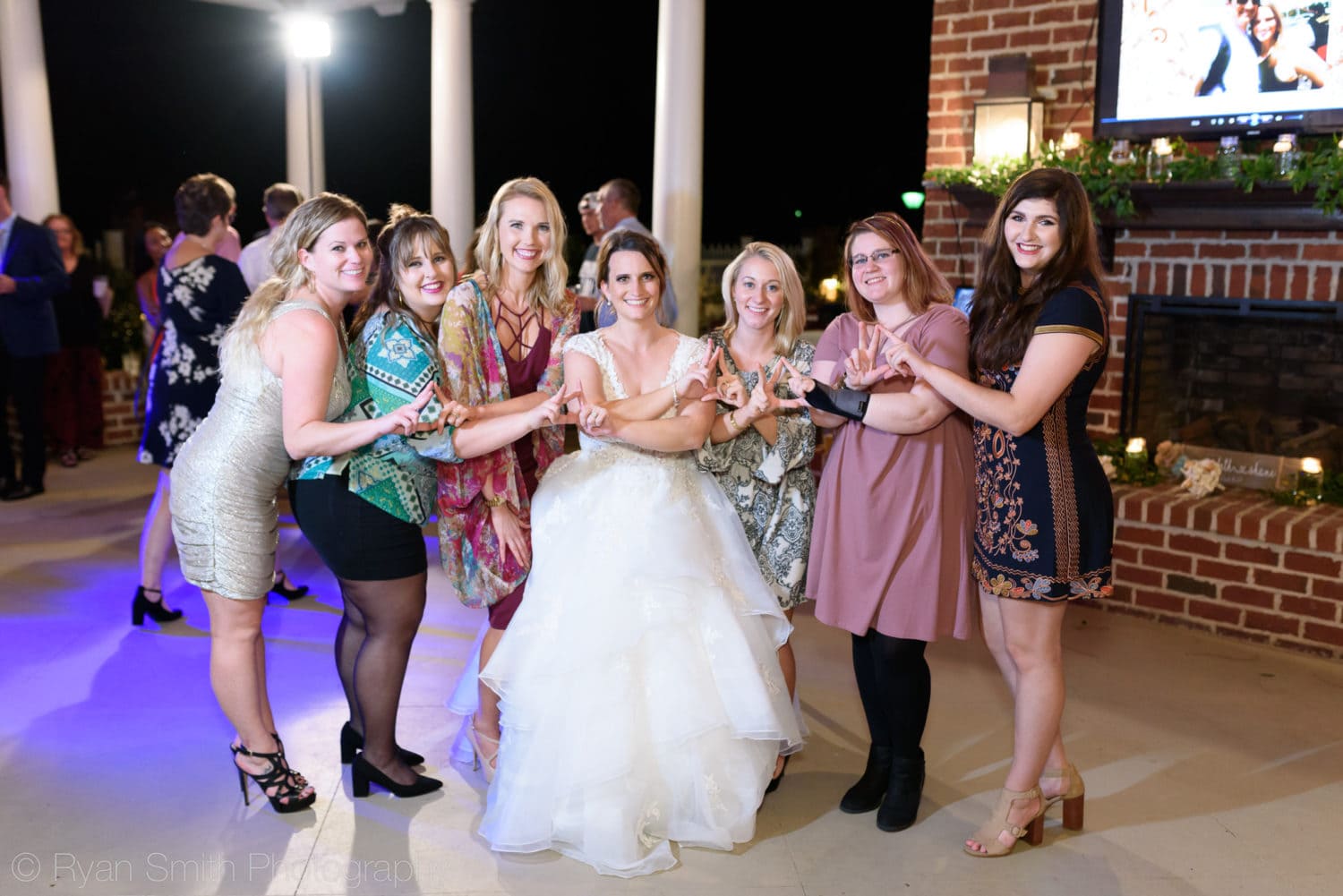 Bride with her school friends - Reserve Harbor Yacht Club
