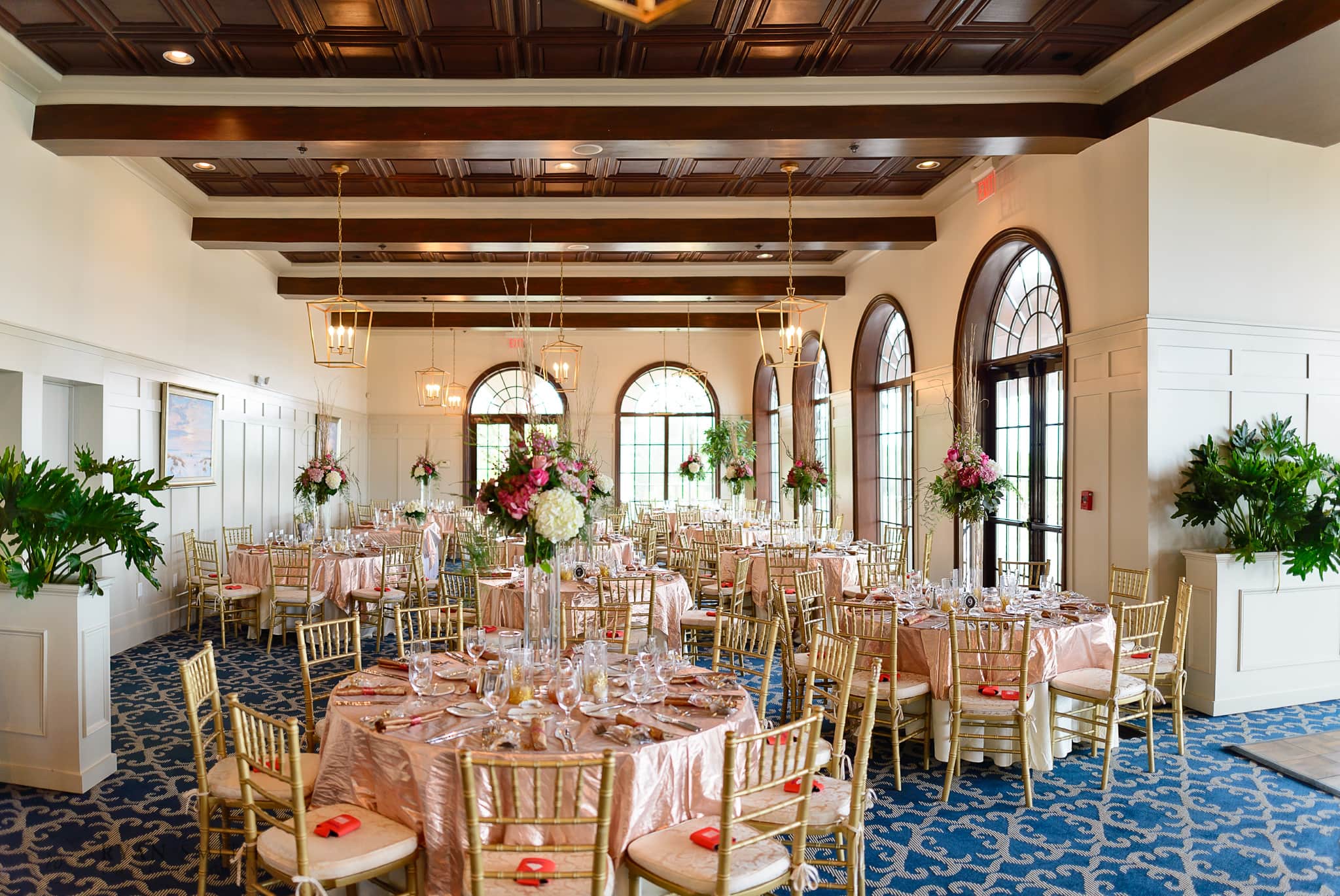Details of tables in main ballroom - Grande Dunes Ocean Club