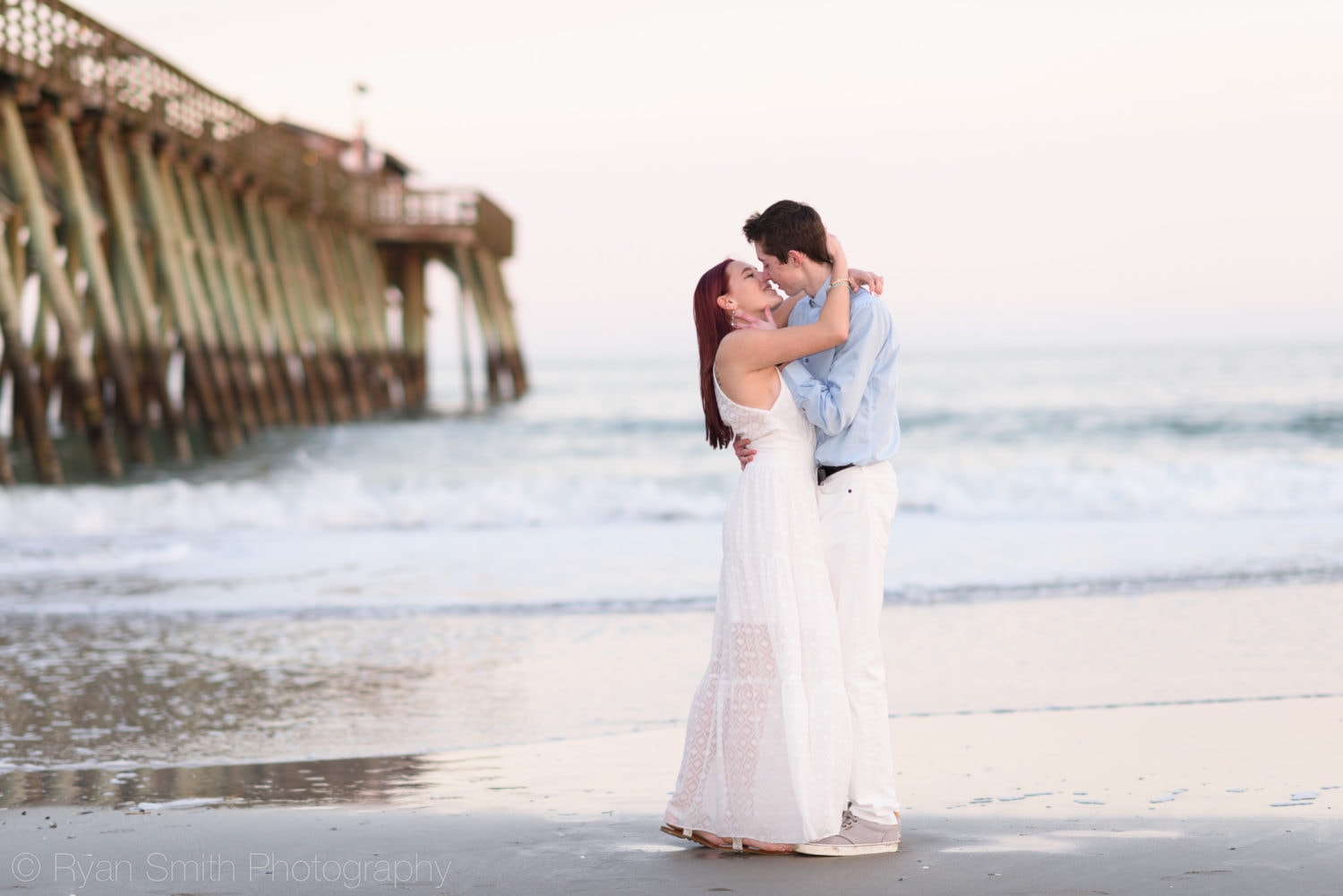 Kiss in the soft light after sunset - Myrtle Beach State Park