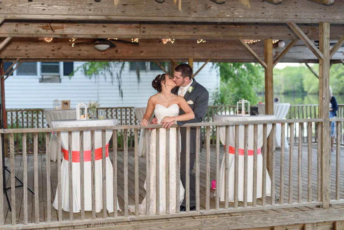 Kiss on the Waccamaw River dock - Upper Mill Plantation
