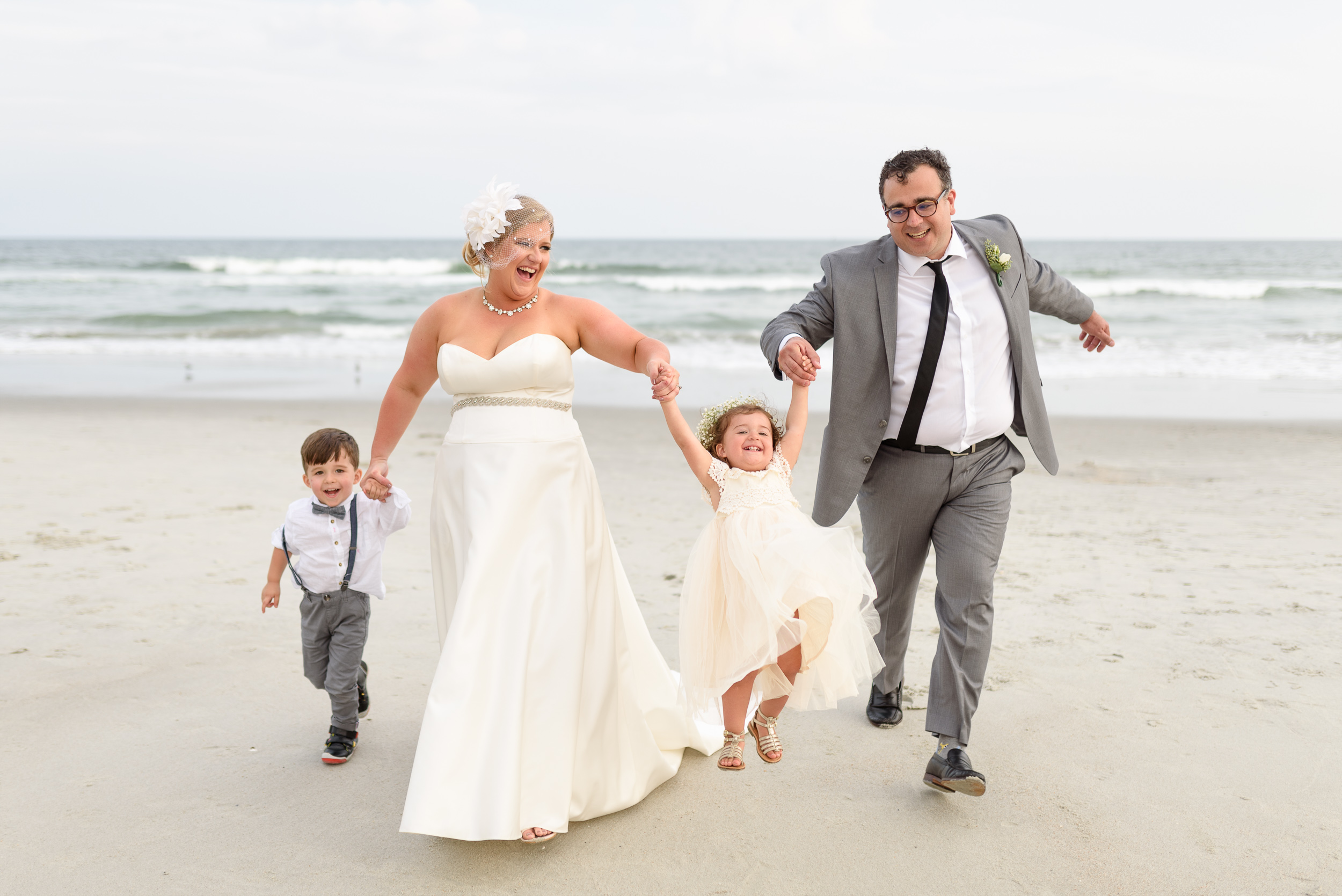 Very happy family after wedding -